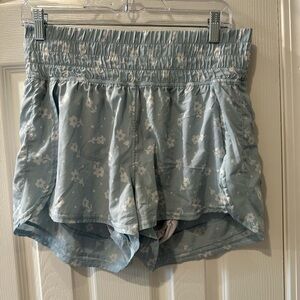 Altar'd State Sky Blue Floral Shorts